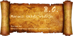 Maracz Oktávián névjegykártya